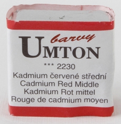 MISTROVSKÁ AKVARELOVÁ  BARVA UMTON - kadmium červené střední - cadmium red middle