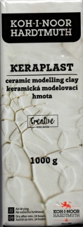 KERAMICKÁ MODELOVACÍ HMOTA KERAPLAST - bílá - 1000 g
