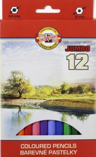 BAREVNÉ PASTEKY JUMBO - 12 ks