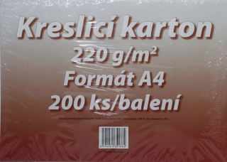 KRESLÍCÍ KARTON - A4 - 220 g - 200 ks