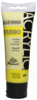 AKRYLOVÁ BARVA PHOENIX - žlutá primární (209) - 75 ml