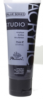 AKRYLOVÁ BARVA PHOENIX - černá  (793) - 75 ml
