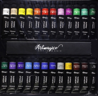 SADA AKRYLOVÝCH BAREV ARTMAGICO 24 barev x 12 ml